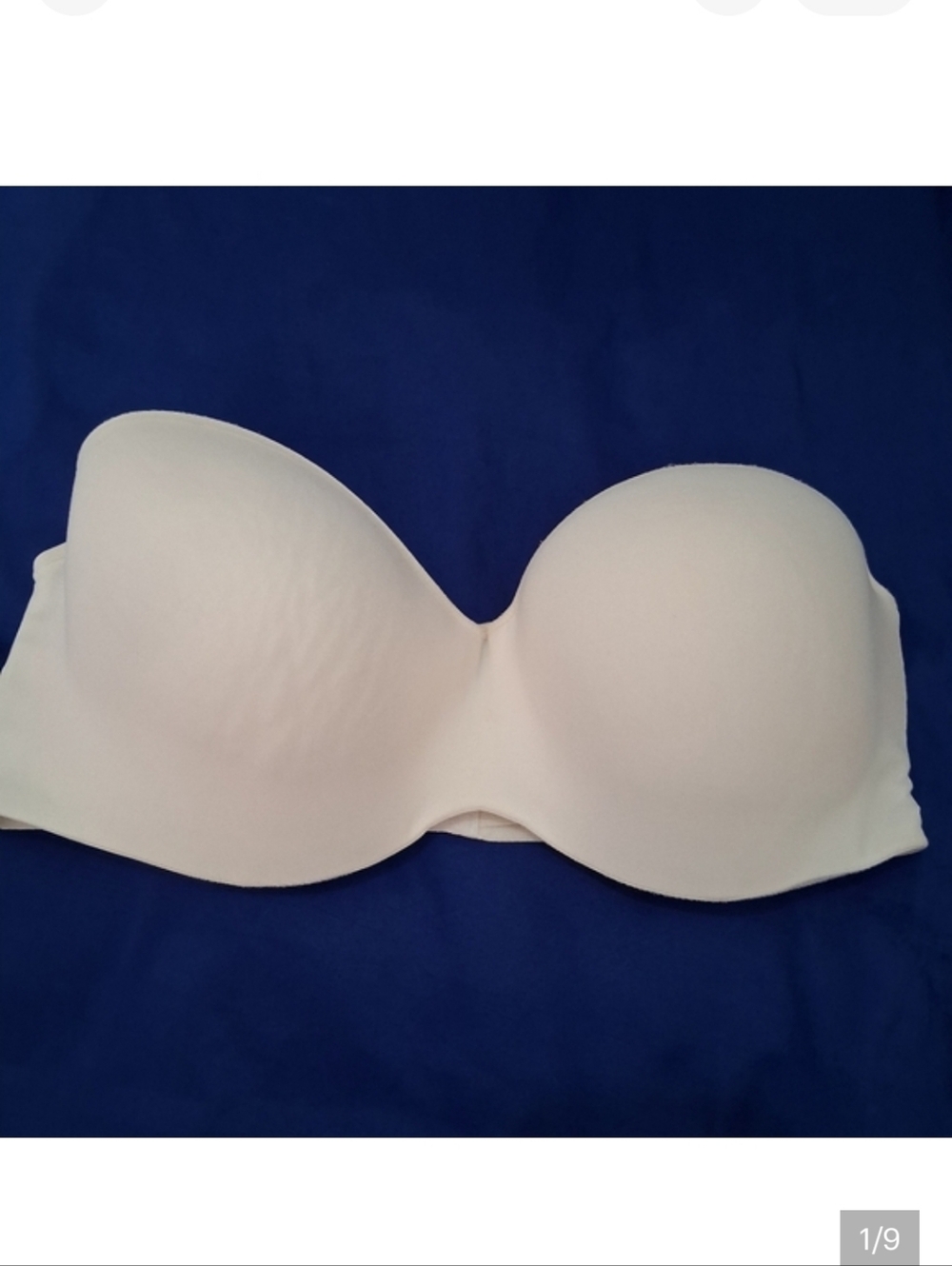 MAIDENFORM 38DD SelfExpressions White Strapless Padded Wired Bra
